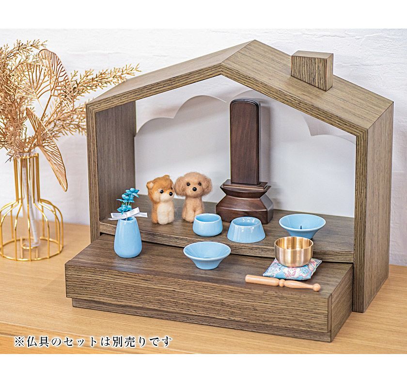 ペット仏具 おりん座布団3点セット(りん+りん棒+座布団) 真鍮製