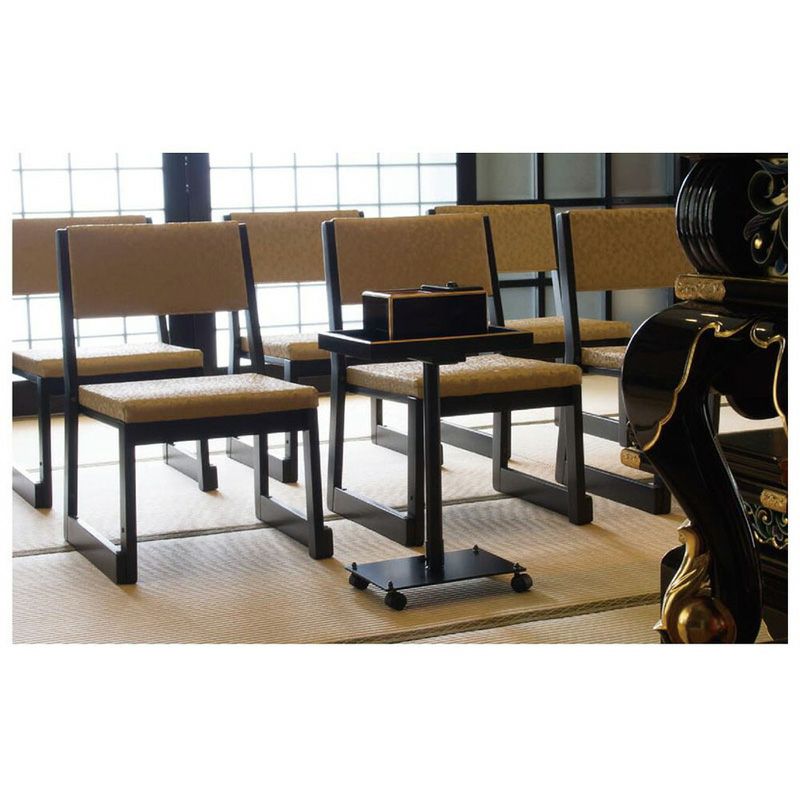 日本製」本堂用お詣り椅子 木製 R-103（幅47cm×高さ60cm×座高26cm