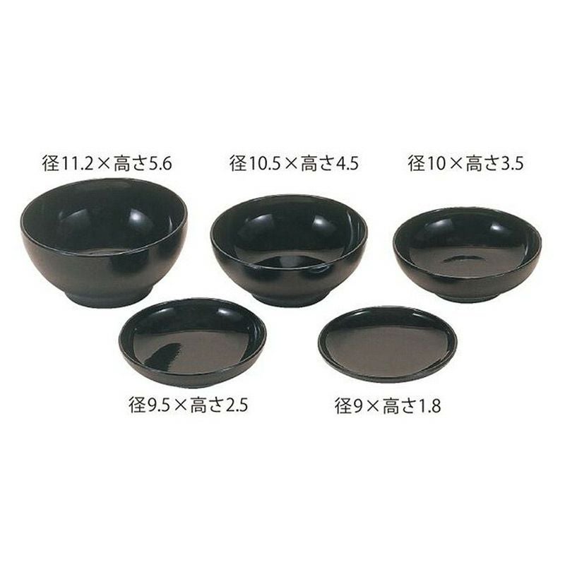 木質応量器（5点組） 黒塗 樹脂 日本製 (5000-1000) 曹洞宗 | 仏壇