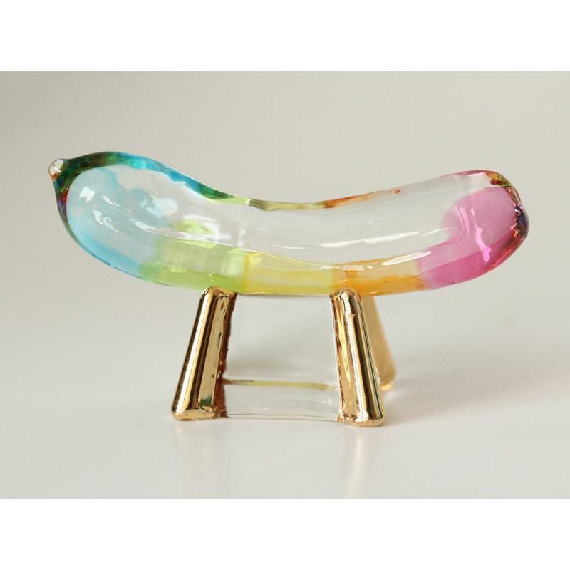 お盆飾り 虹色 クリスタル精霊馬 (57-139) ガラス細工 精霊棚 盆提灯