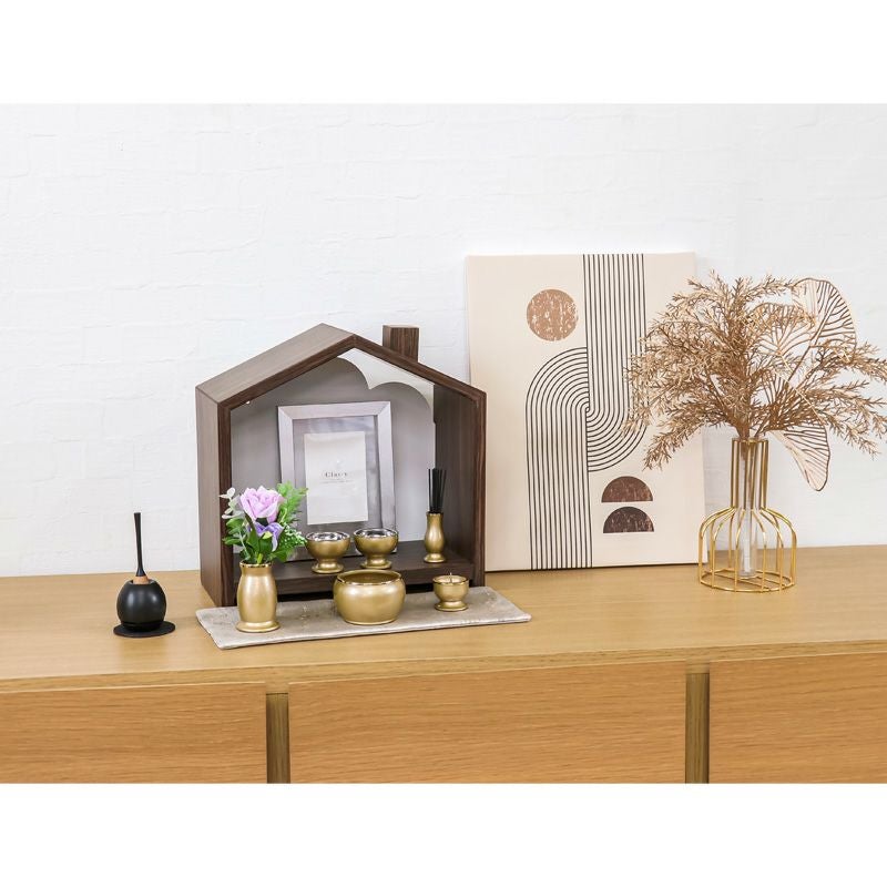 北欧風 おうち型 ミニ仏壇「天の舞 - Petit - プティ」仏具セット