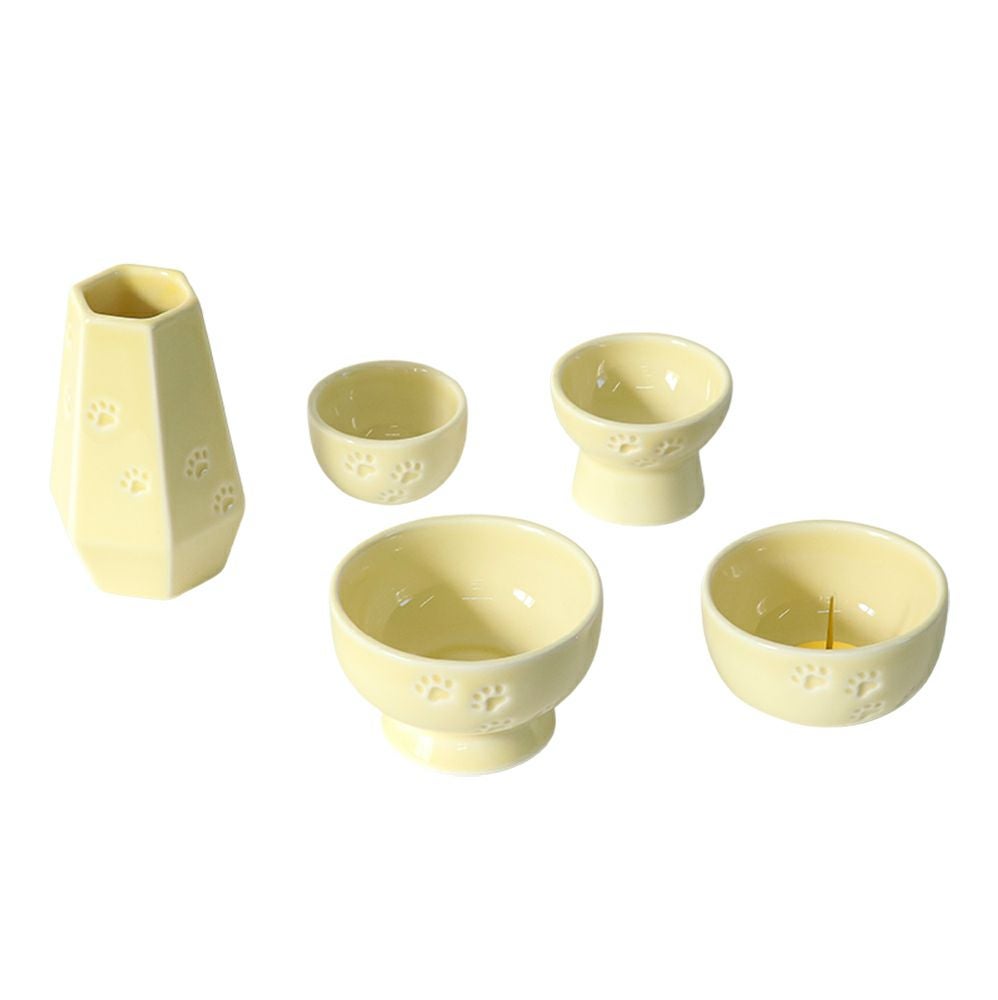 あしあとペット仏具 5点セット 陶器 5具足 仏具セット パステルカラー