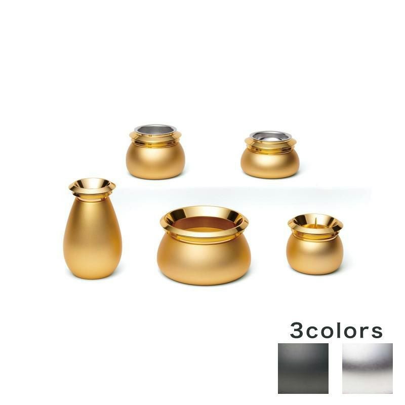 仏具セット 【5点】 「美麗」5具足 モダン仏具 仏壇 花立て 香炉 火