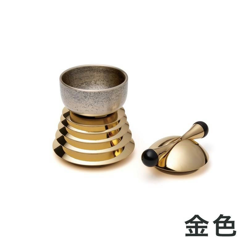 モダン おりん「五重型りんセット」 1.8寸4点セット(りん+りん棒+りん