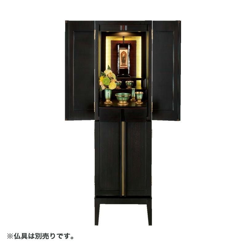仏壇 モダン仏壇 「彩雅 SE」本黒檀 11×40号 経机付/家具調 床置き仏壇