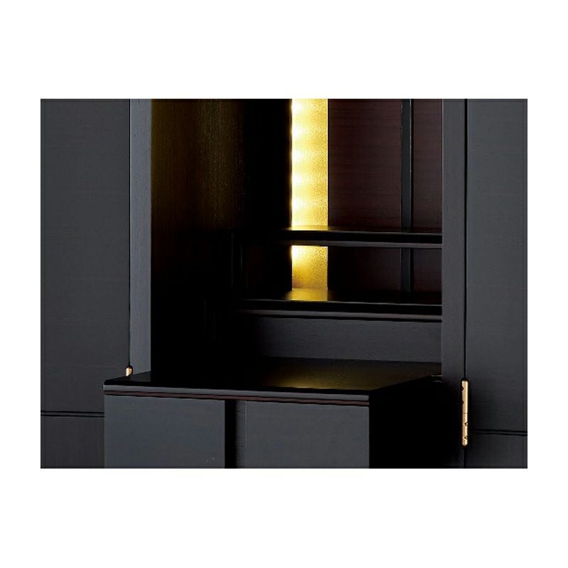仏壇 モダン仏壇 「彩雅レッグSE」本黒檀 11×40号 経机付き/家具調 床