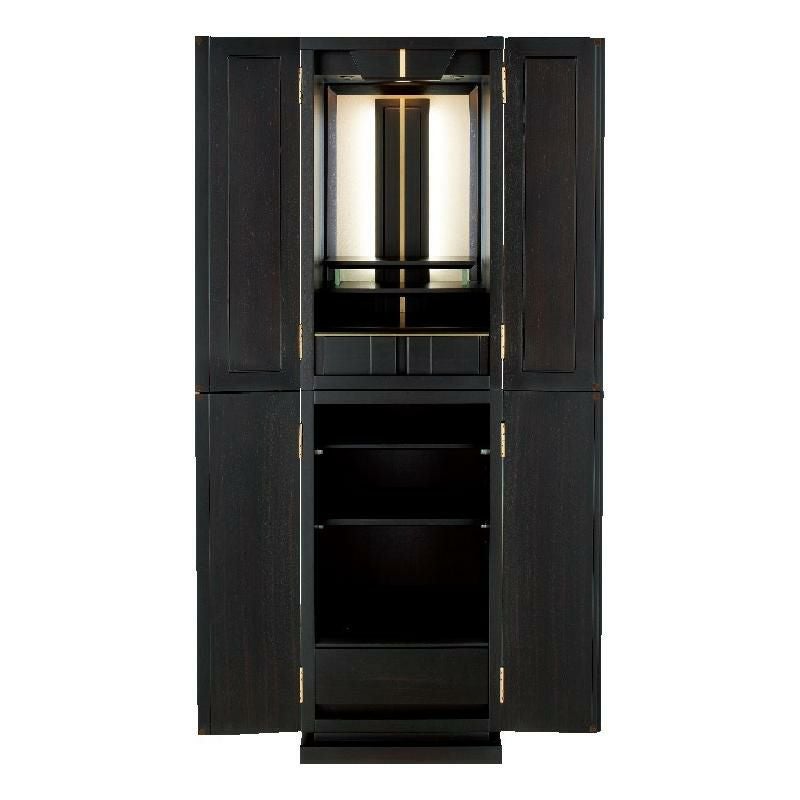 仏壇 モダン仏壇 「彩雅 SE」本黒檀 11×40号 経机付/家具調 床置き仏壇