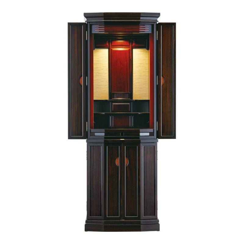 仏壇 モダン仏壇 「彩雅 SE」本黒檀 11×40号 経机付/家具調 床置き仏壇