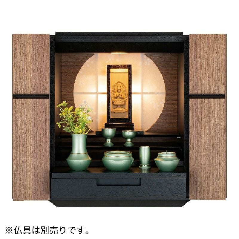 ミニ仏壇 「初月 明」オークナチュラル 17号 /家具調 小型 リビング