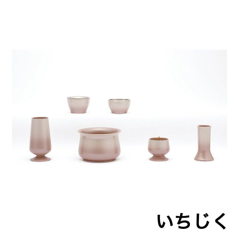 仏具6点セット「F-style うたかた」 2.5寸 真鍮製 おしゃれ かわいい