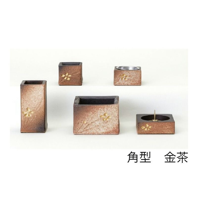 仏具5点セット「うるわし」 信楽焼 陶器 おしゃれ かわいい 仏壇 仏具