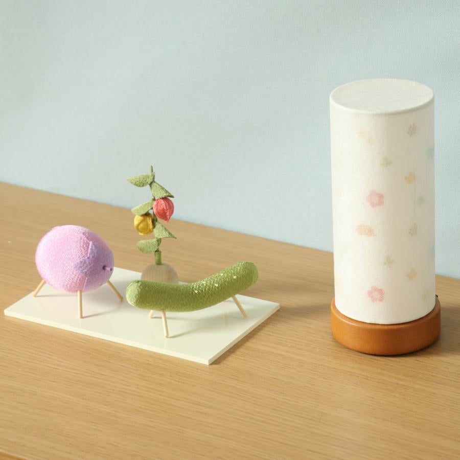 ペット用お盆セット 盆提灯＆ちりめん パステル精霊馬飾りセット (57