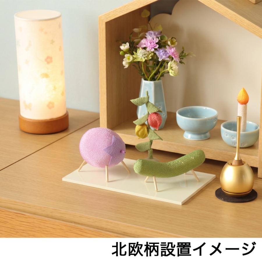 ペット用お盆セット 盆提灯＆ちりめん パステル精霊馬飾りセット (57