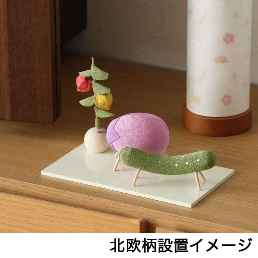 ペット用お盆セット 盆提灯＆ちりめん パステル精霊馬飾りセット (57