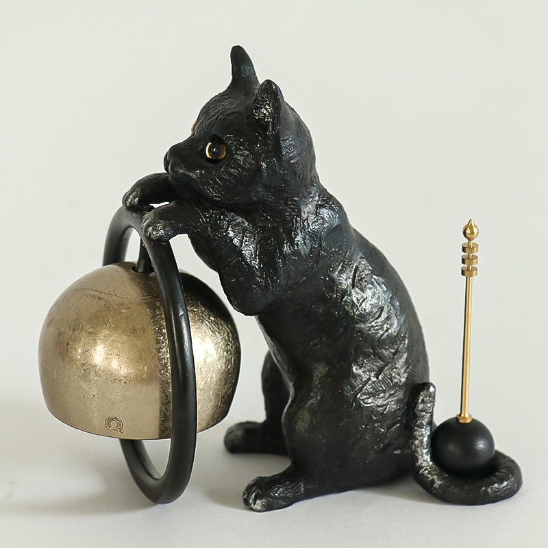 癒しの猫「和音」 猫 魔除け 金運 仏具 音具 おりん 国産 日本製 高岡
